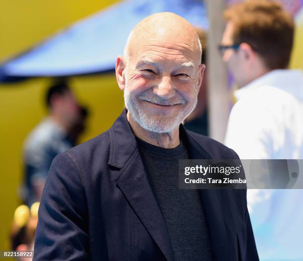 Sir Patrick Stewart attends the premiere of Columbia Pictures and Sony Pictures Animation's 'The Emoji Movie' at Regency Village Theatre on July 23,...