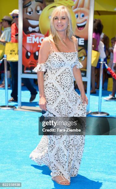 Actress Eileen Davidson attends the premiere of Columbia Pictures and Sony Pictures Animation's 'The Emoji Movie' at Regency Village Theatre on July...