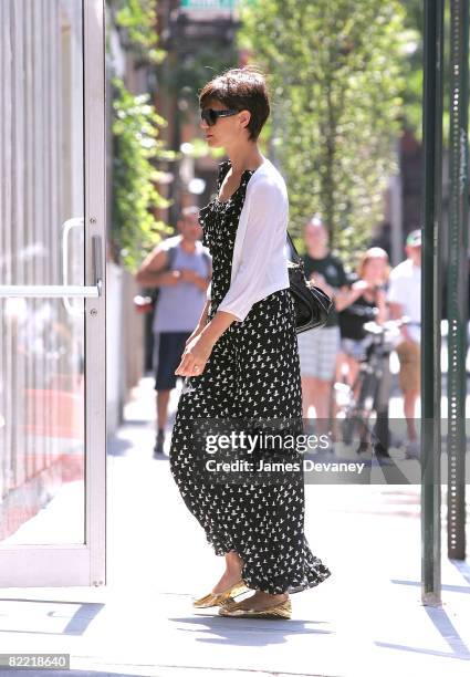 Katie Holmes seen on the streets of Manhattan on August 8, 2008 in New York City.