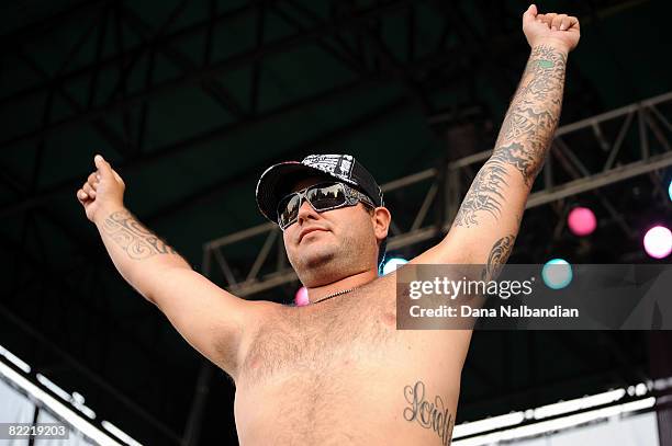 Yesod Williams of Pepper performs at the Marymoor Amphitheater on August 7, 2008 in Redmond, Washington.