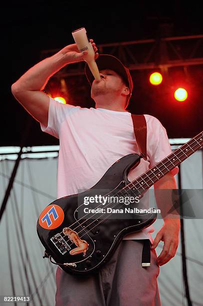 Kyle McDonald of Slightly Stoopid performs at the Marymoor Amphitheater on August 7, 2008 in Redmond, Washington.