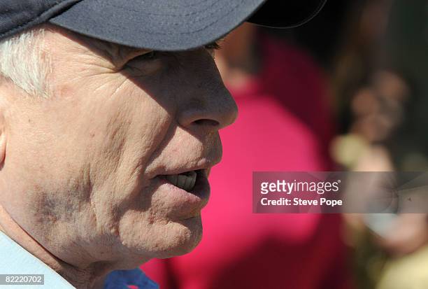 Republican presidential candidate Senator John McCain visits the Iowa State Fair during a campaign stop August 8, 2008 in Des Moines, Iowa. Speaking...