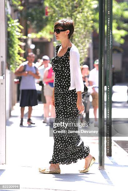 Katie Holmes seen on the streets of Manhattan on August 8, 2008 in New York City.