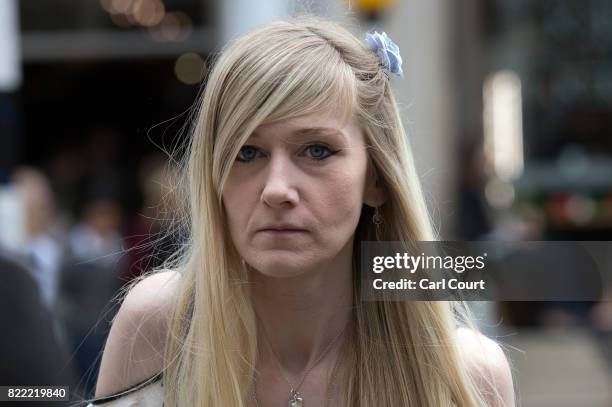 Connie Yates, the mother of terminally ill baby Charlie Gard, arrives at the High Court on July 25, 2017 in London, England. After a five-month...