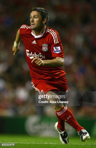 Robbie Keane of Liverpool during the pre season friendly match between Liverpool and Lazio at Anfield on August 8, 2008 in Liverpool, England.