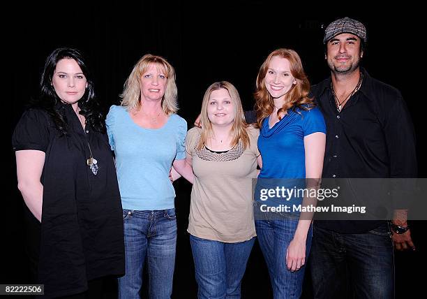 Actress Liza Snyder, writer Robin Mesger, writer Stacey Levin, actress Amy Sloan and actor Mike Bortone at a reading of The Good The Good, The Bad...