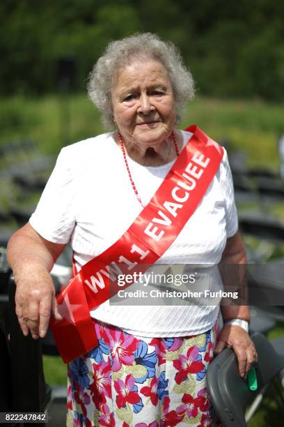 Evacuee Olive Bonshor, aged 87, from Rickmansworth, attends the unveiling of 'Every Which Way' The British Evacuees Association Memorial as it was...