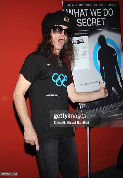 Don Bolles attends the premiere Of "What We Do Is Secret" at the Landmark Sunshine Cinemas August 8, 2008 in New York City.