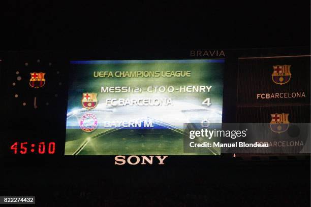 Illustration Panneau d affichage - - Barcelone / Bayern Munich - Champions League - Quart de Finale Aller - Nou Camp -Barcelone ,