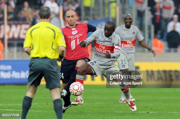 Claude MAKELELE / Robert VITTEK - - Lille / PSG - 31 eme journee de Ligue 1 - Stadium Nord - Lille Villeneuve d'Ascq,