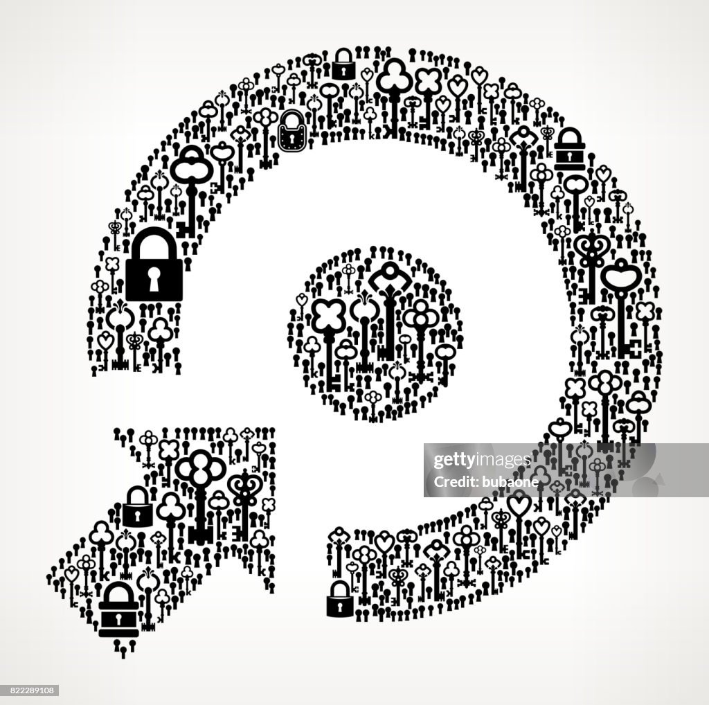 Target Antique Keys Black And White Vector Pattern High-Res Vector ...