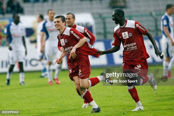 Gregory PROMENT / Remi GOMIS - - Auxerre / Caen - 33eme journee de Ligue 1 - Stade Abbe Deschamps - Auxerre,