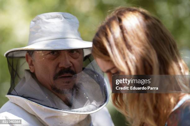 Actor Carlos Bardem attends the 'Alegria, tristeza, miedo, rabia' shooting set at Templo de Debod park on July 25, 2017 in Madrid, Spain.