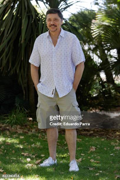 Actor Carlos Bardem attends the 'Alegria, tristeza, miedo, rabia' shooting set at Templo de Debod park on July 25, 2017 in Madrid, Spain.