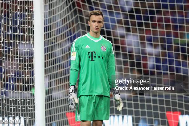 Christian Fruechtl, keeper of Bayern Muenchen looks on during the International Champions Cup 2017 match between Bayern Muenchen and Chelsea FC at...