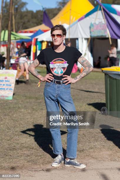 Festival fashion during Splendour in the Grass 2017 on July 23, 2017 in Byron Bay, Australia.