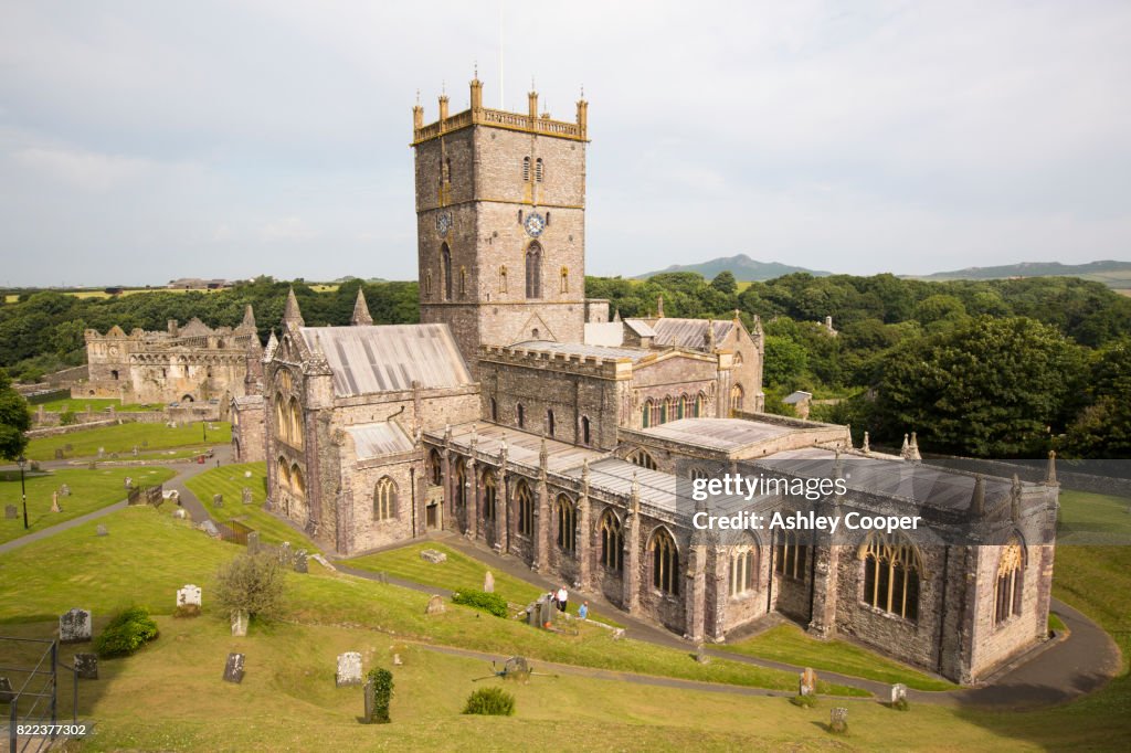 St Davids Cathedral in St Davids, Pembrokeshire, Wales, UK.