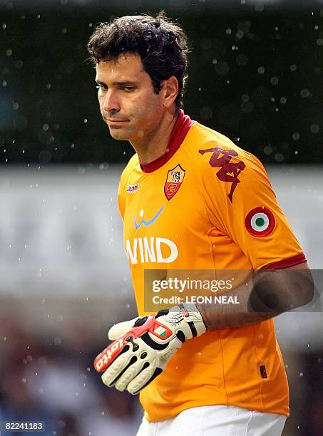 Roma's goalkeeper Artur looks on after conceding a fifth goal during a pre-season friendly against Tottenham Hotspur at White Hart Lane, London, on...