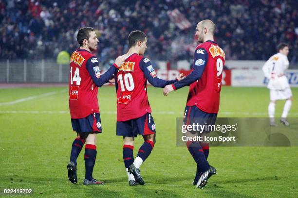 Joie Yohann CABAYE / Eden HAZARD / Robert VITTEK - - Lille / Lyon - 1/8e finale Coupe de France,