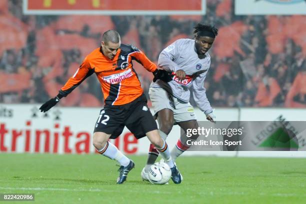 Jean CALVE / Peguy LUYINDULA - - Lorient / PSG - 27eme journee de Ligue 1 -