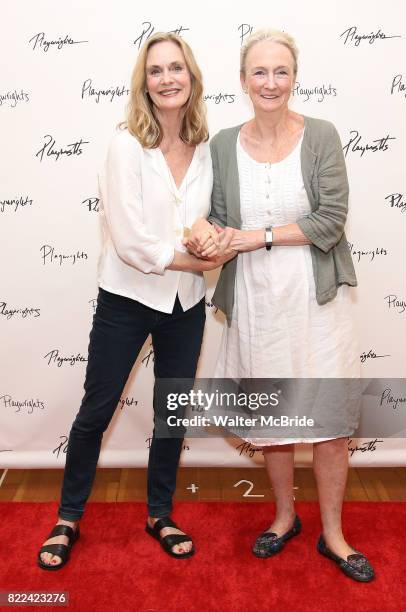 Lisa Emery and Kathleen Chalfant attend the meet & Greet for Playwrights Horizons New York Premiere pf 'For Peter Pan on her 70th Birthday' on July...