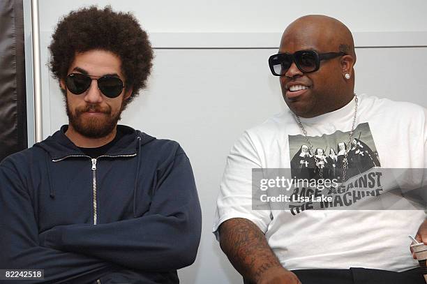 Danger Mouse and Cee-Lo of the band Gnarlls Barkley at American Eagle Outfitters New American Music Union Festival - Day 2 at Pittsburgh's Southside...