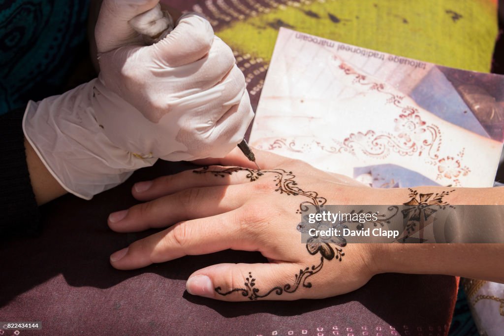 Henna tattoo, Essaouira, Morocco