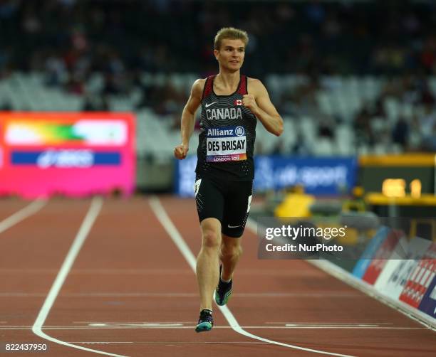 Thomas Des Brisay of Canada compete Men's 1500m T20 Final during World Para Athletics Championships Day Three at London Stadium in London on July 17,...