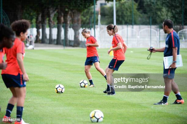 Laure Boulleau of Paris Saint Germain during a training session of Paris Saint Germain at Bougival on July 25, 2017 in Paris, France.