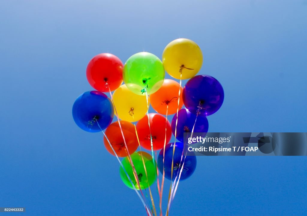 Colorful Balloons against blue sky