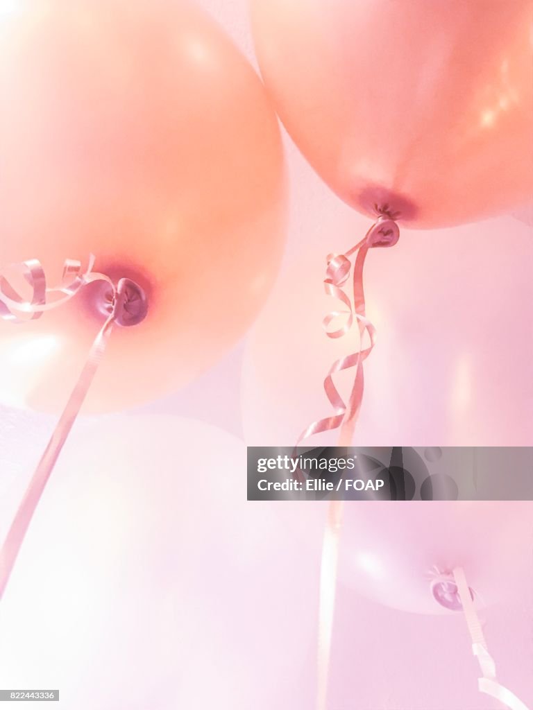 Extreme close-up of balloons