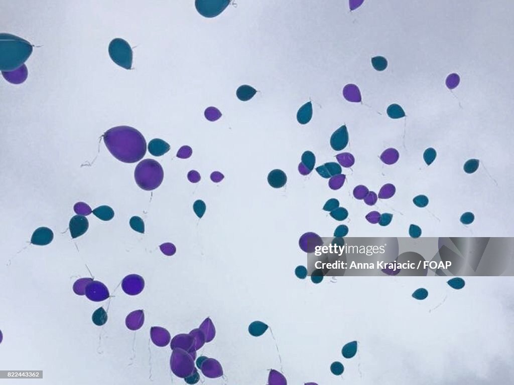 Balloons floating in the air