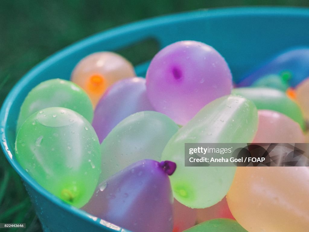 Colorful water balloons