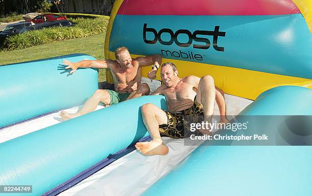 Actor Ian Ziering at the Boost Mobil Barbeque At The Project Beach House on August 9, 2008 n Malibu, California .