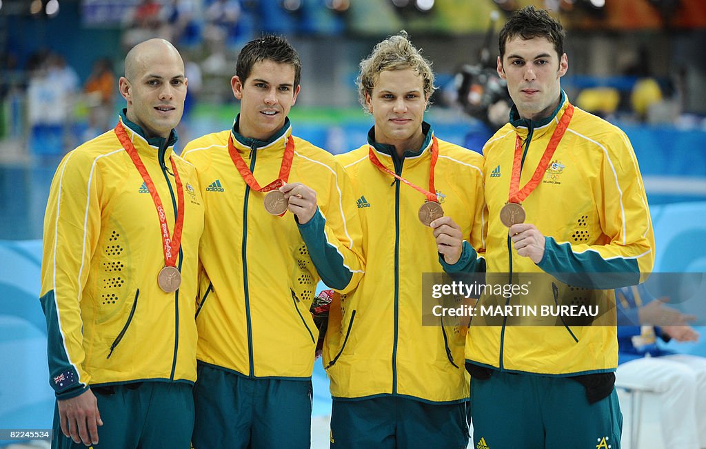 (From L) Australian swimmers Ashley Call