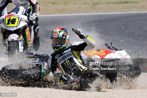 Chute Colin EDWARDS - - Grand Prix MotoGP de San Marin - Circuit de Misano,