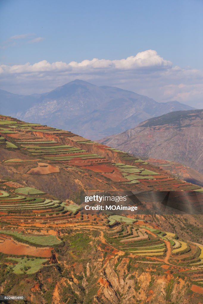 Red soil farmlands in Dongchuan district