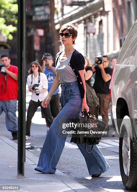 Katie Holmes seen on the streets of Manhattan on August 9, 2008 in New York City.
