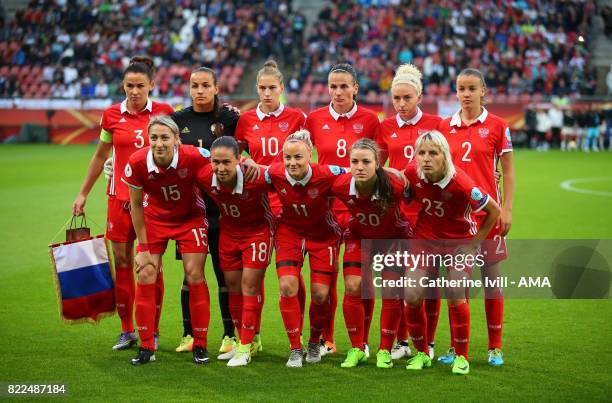 Russia Women team group photo during the UEFA Women's Euro 2017 match between Russia and Germany at Stadion Galgenwaard on July 25, 2017 in Utrecht,...