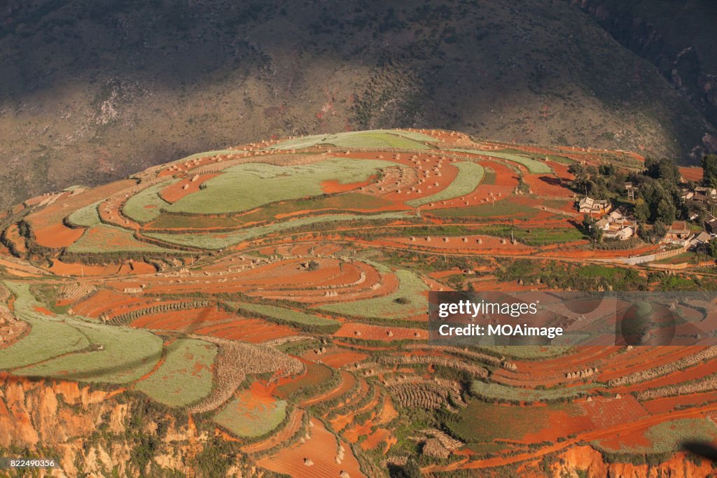 Red soil farmlands in Dongchuan district