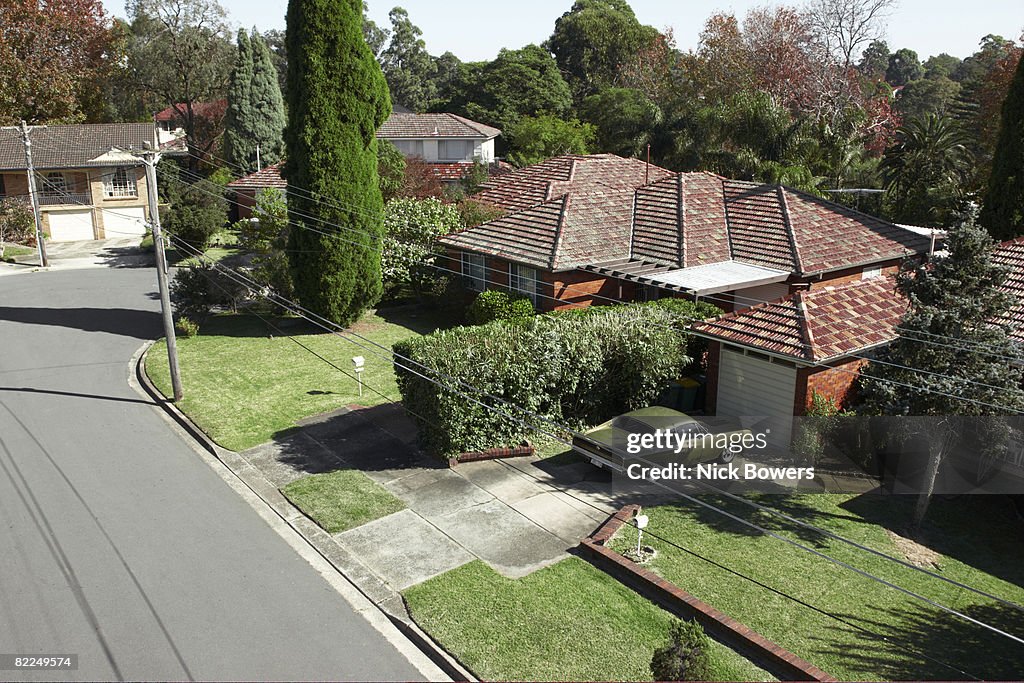 Empty suburban landscape