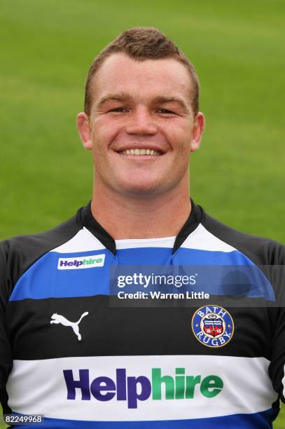 Portrait of Matt Stevens of Bath during an open media day at The Recreation Ground on August 7, 2008 in Bath, England.