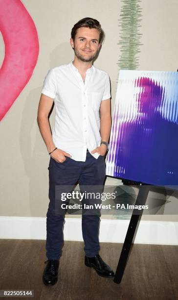 Adam Lawrence arrives for a screening of England Is Mine at the Ham Yard Hotel in London.