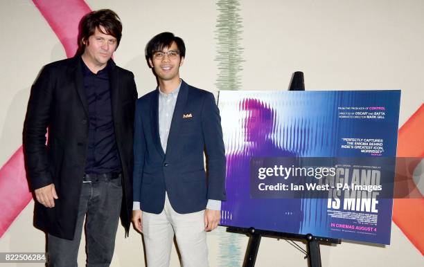 Orian Williams and Baldwin Li arrive for a screening of England Is Mine at the Ham Yard Hotel in London.