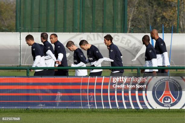 Jeremy CLEMENT / Loris ARNAUD - - Entrainement du PSG - Camp des Loges,