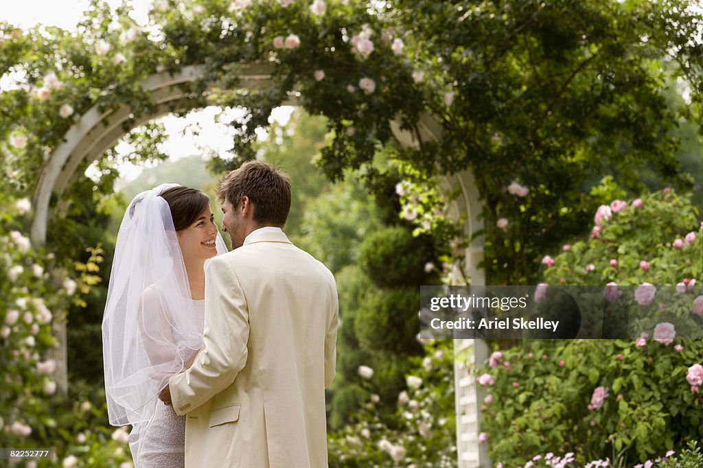 Young Couple Getting Married in Garden