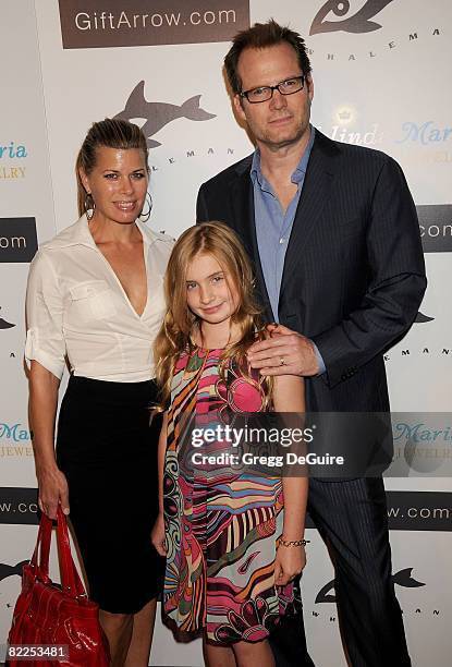 Actor Jack Coleman and wife Beth Toussaint attends the Whaleman Foundation's Benefit hosted by Hayden Panetierre at Beso on August 10, 2008 in...