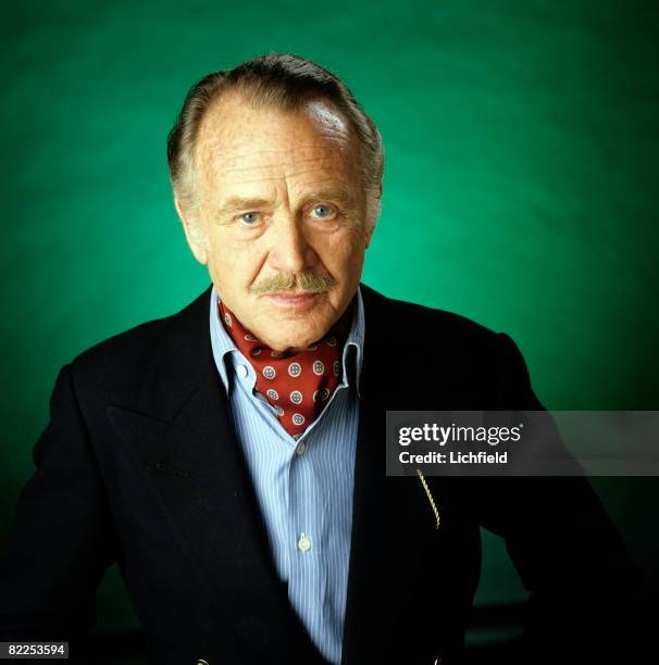 British actor Sir John Mills, photographed in the Studio on 28th March 1980. .