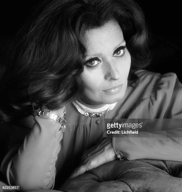 Italian film actress Sophia Loren, photographed in her home in Paris, France for the book 'Lichfield - The Most Beautiful Women', on 19th May 1980. .