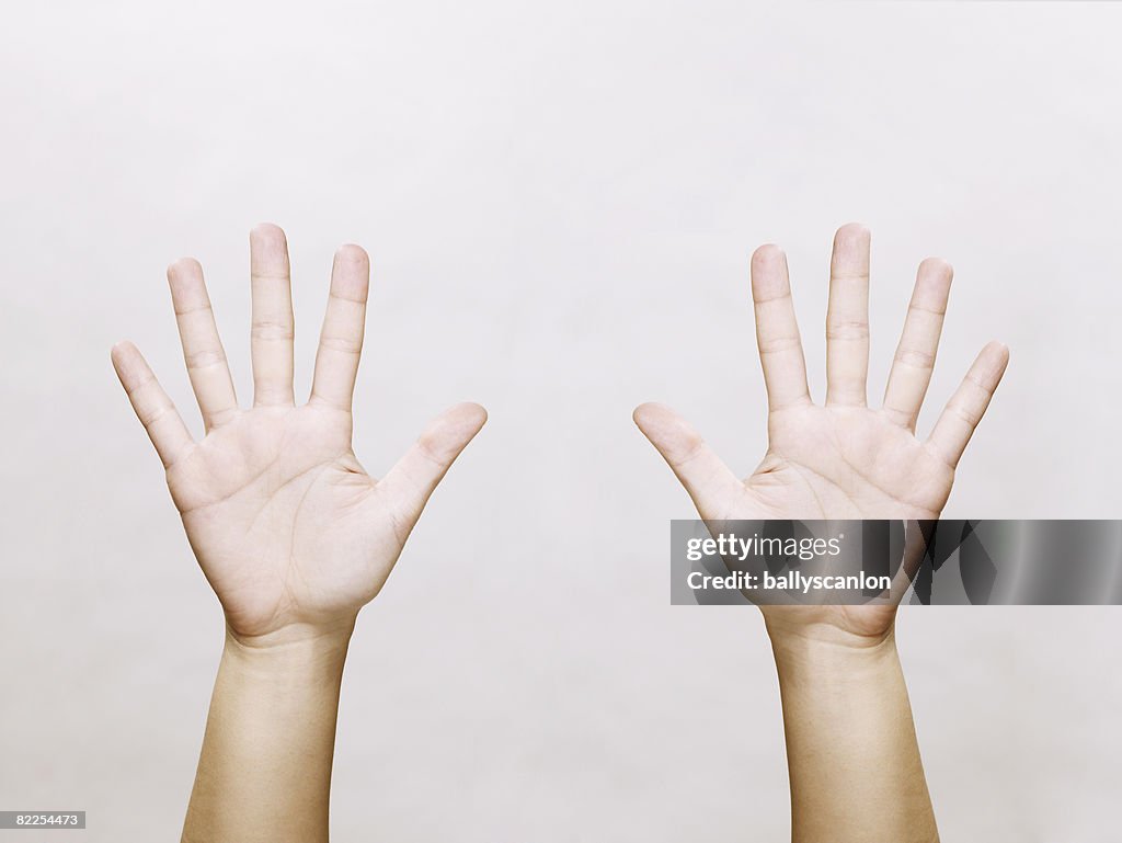Woman's hands, open